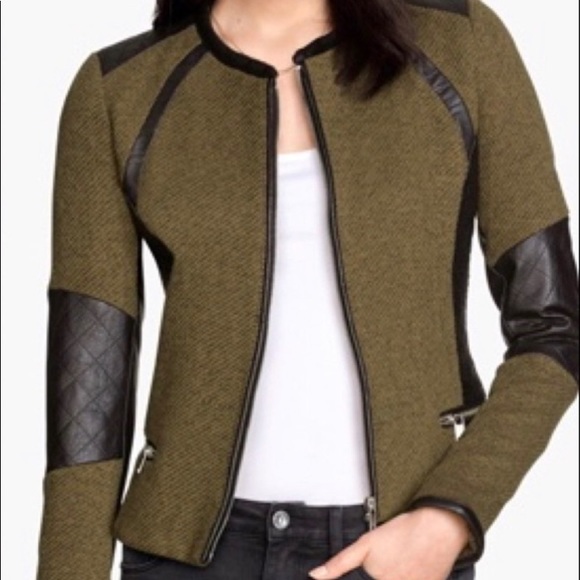H&M Jackets & Blazers - 🔥Host Pick🔥 H&M Tweed & Faux Leather Jacket